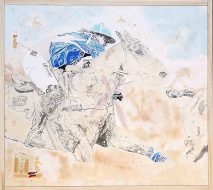 HIT THE BEAT OF THE UNIVERSE, 2018 / Acryl und Graphit auf Leinwand, 189 x 169 cm